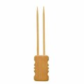 Packnwood 5.91 In. Mbola Double Prong Bamboo Skewer With Block End, 480PK 209BBMBOLA15
